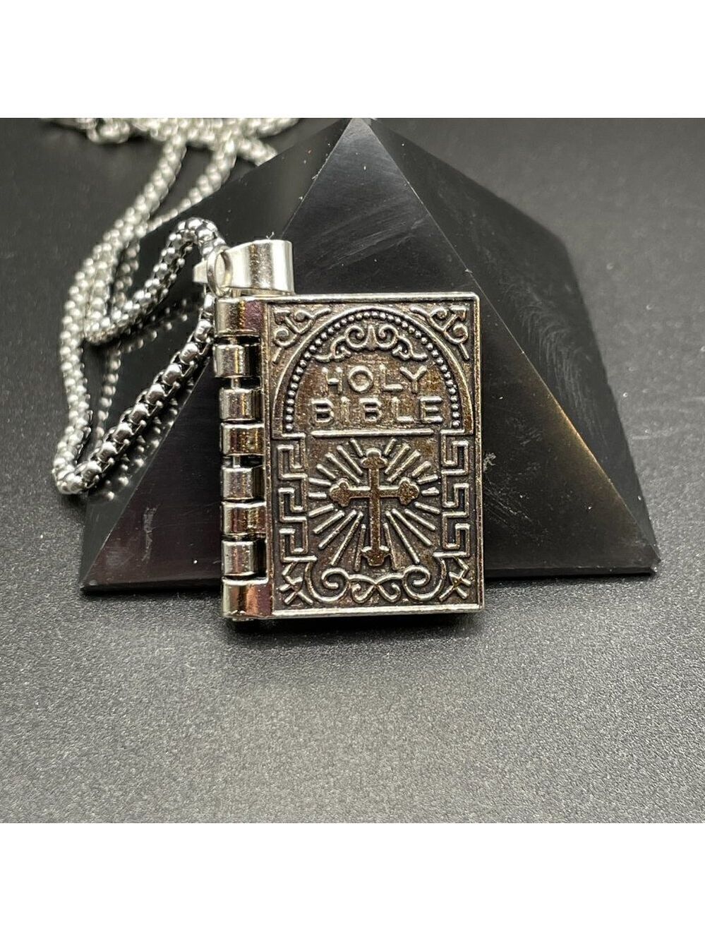 Holy Bible with The Lord's Prayer Necklace / Pendant #858 - Picture 11 of 16